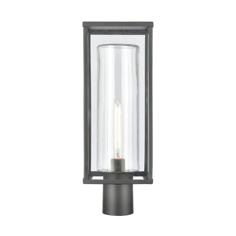 Augusta 1-Light Outdoor Post Mount in Matte Black