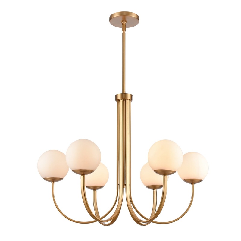 Caroline 6-Light Chandelier in Brushed Gold