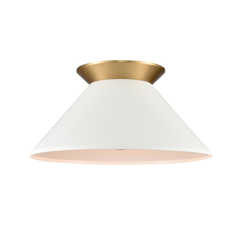 Cavendish 1-Light Semi Flush Mount in Brushed Gold