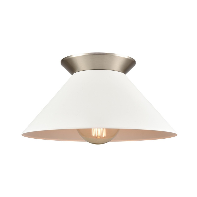 Cavendish 1-Light Semi Flush Mount in Brushed Nickel