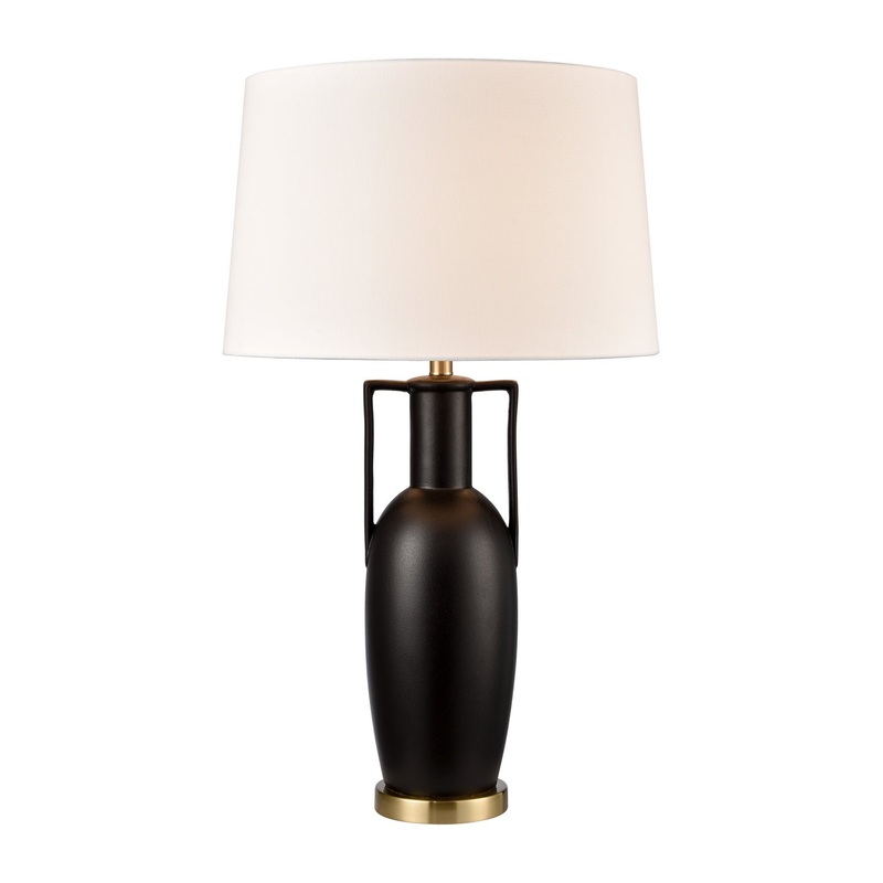 Corin 1-Light Table Lamp in Matte Black