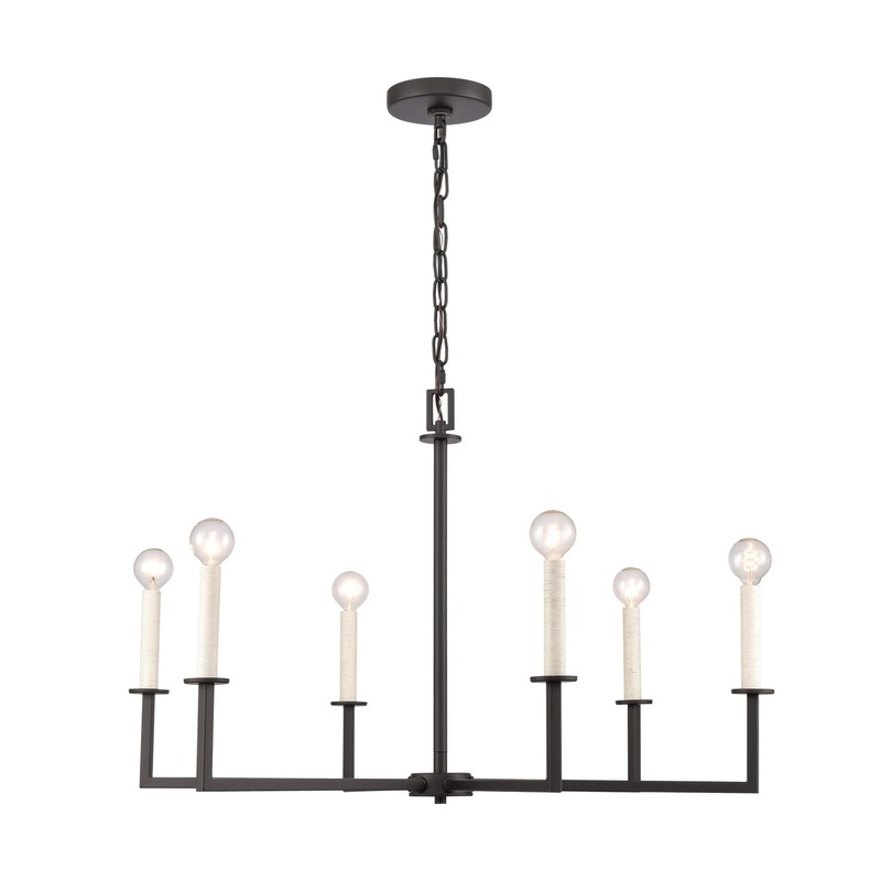 Dunne 6-Light Chandelier in Matte Black
