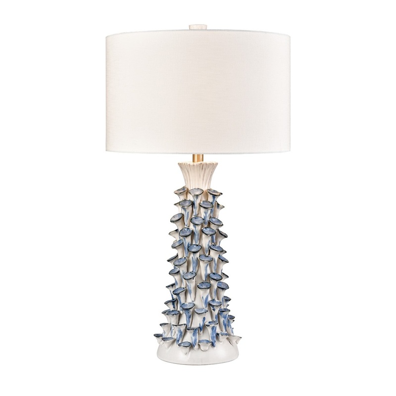 Habel LED 1-Light Table Lamp in White