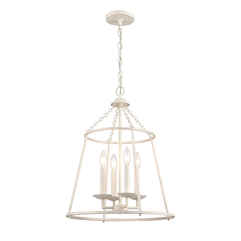 Joanie 4-Light Pendant in Antique White