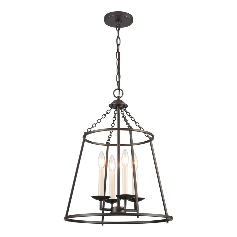 Joanie 4-Light Pendant in Old Bronze