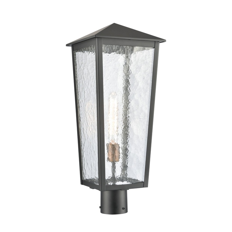 Marquis 1-Light Outdoor Post Mount in Matte Black
