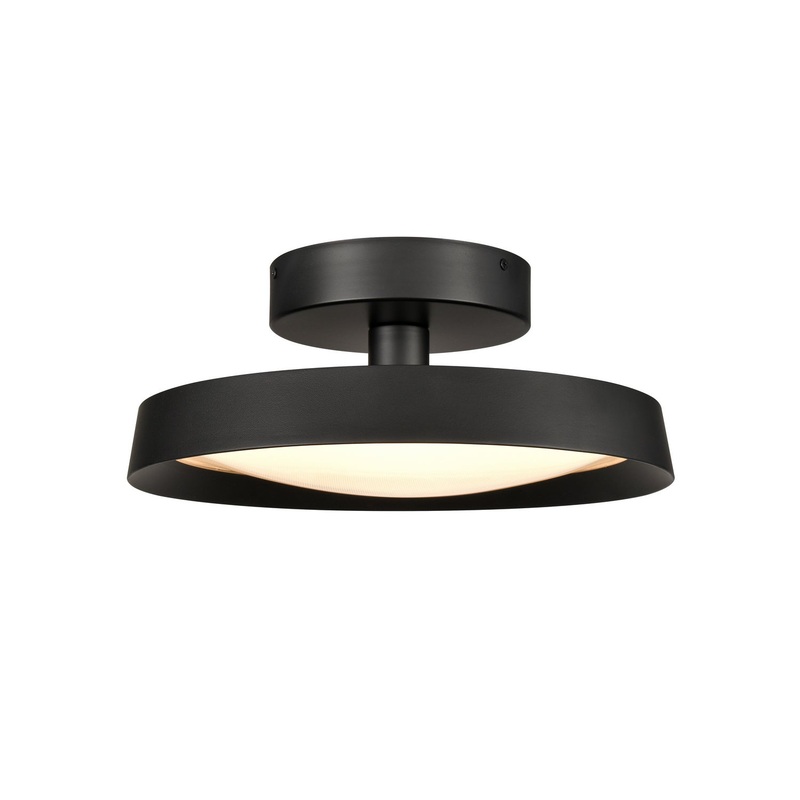 Nancy LED Semi Flush Mount in Matte Black