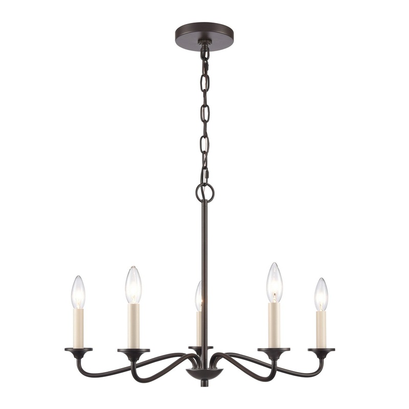 Quinn 5-Light Chandelier in Old Bronze