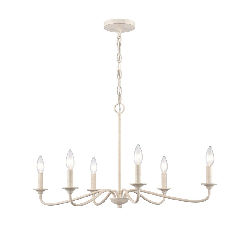 Quinn 6-Light Chandelier in Antique White