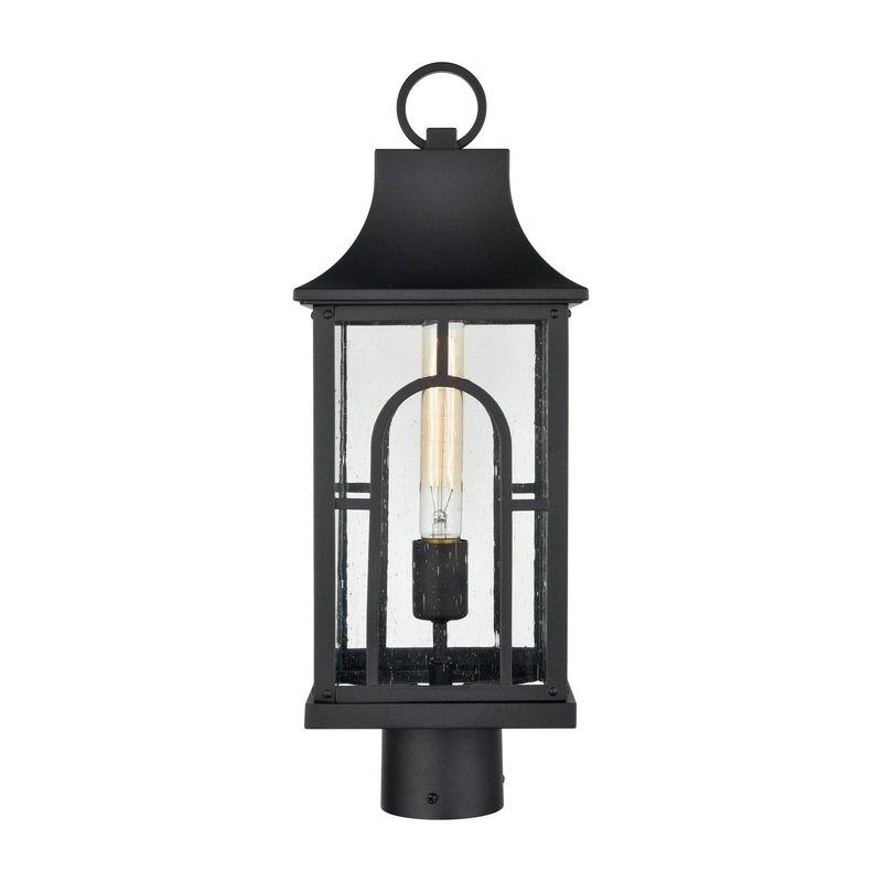 Triumph 1-Light Post Mount in Textured Black