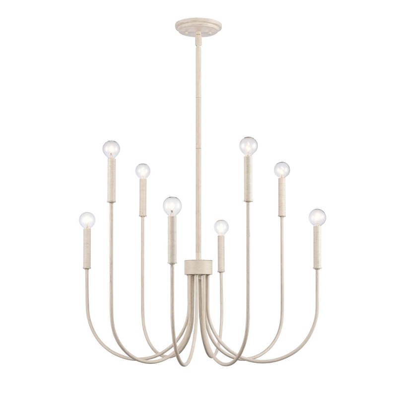 Ulla Eight Light Chandelier in Antique White