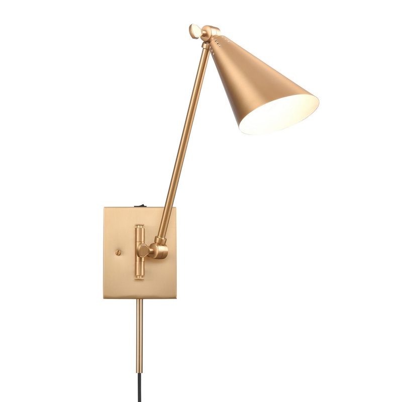 Whitmire 1-Light Wall Sconce in Brushed Gold