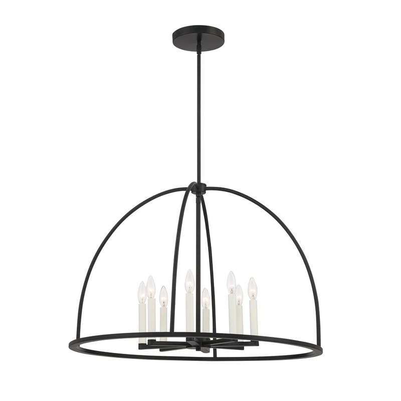Abbott 8-Light Chandelier in Black
