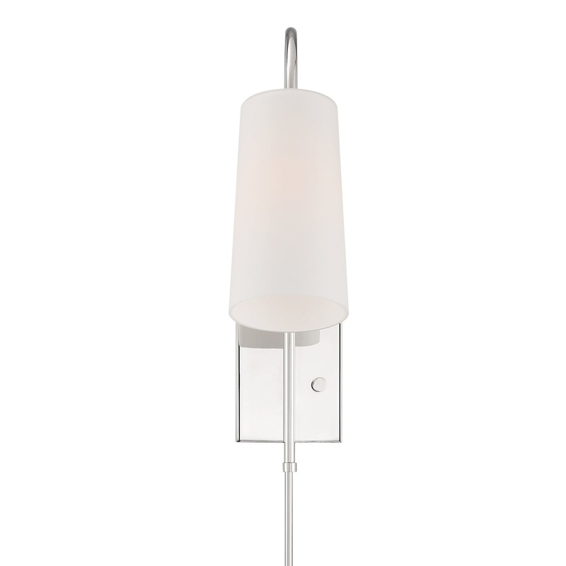 Alexa 1-Light Wall Mount in Polished Nickel