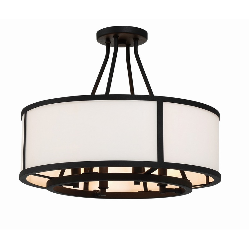 Bryant 4-Light Ceiling Mount in Black Forged