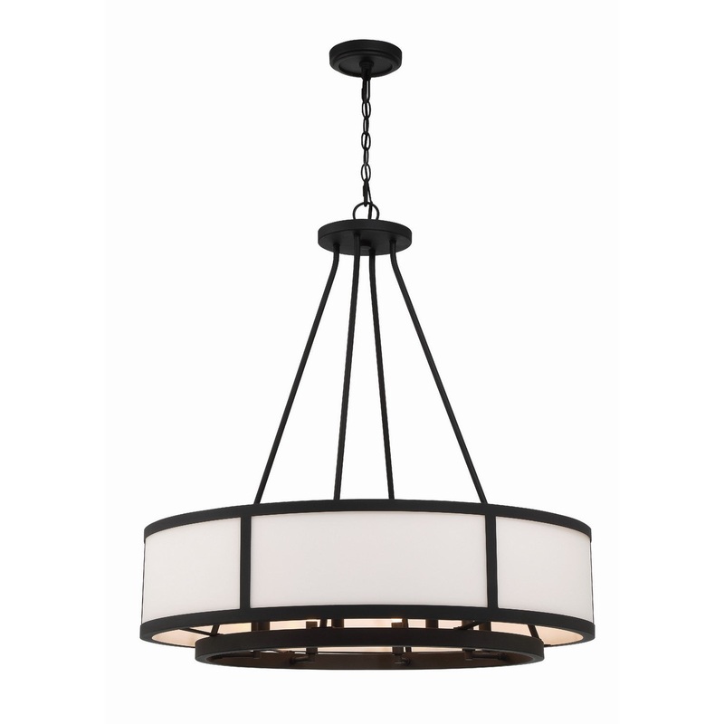 Bryant 8-Light Chandelier in Black Forged