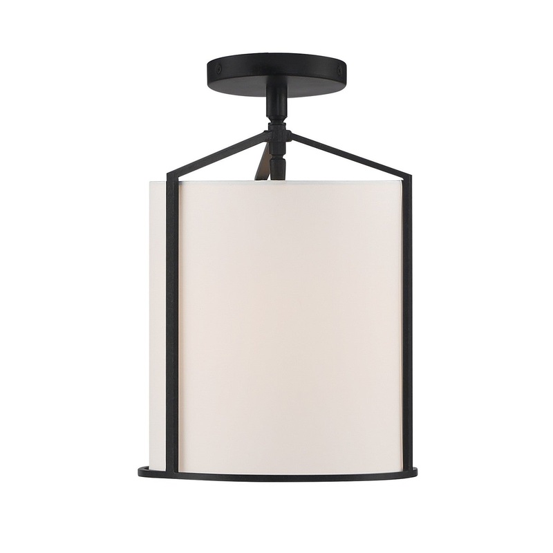 Carlyn 1-Light Ceiling Mount in Black