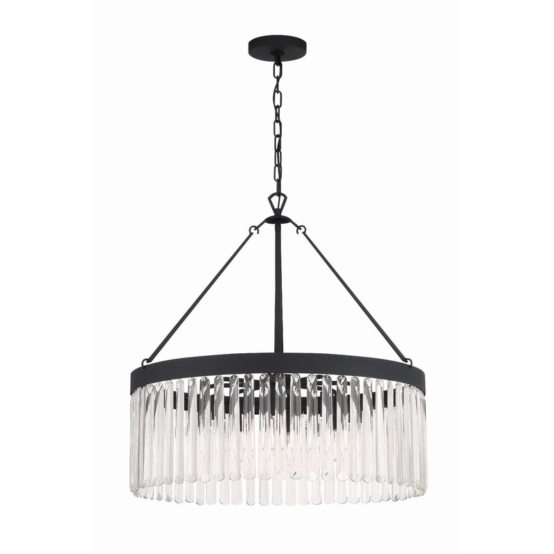 Emory 8-Light Chandelier in Black Forged