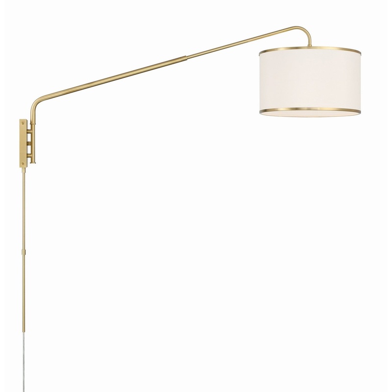Mallory 1-Light Task Sconce in Soft Brass