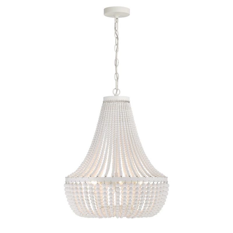 Rylee 6-Light Chandelier in Matte White