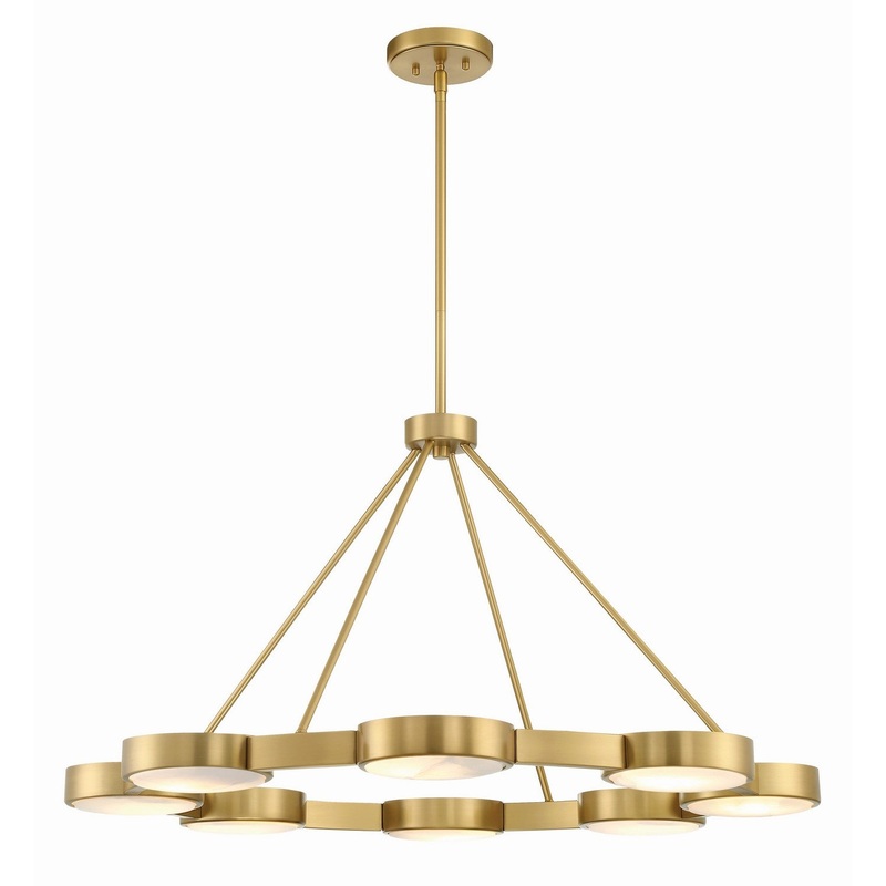 Orson 8-Light Chandelier in Modern Gold