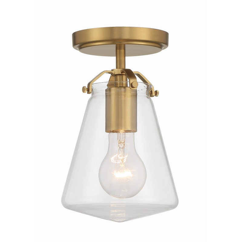 Voss 1-Light Semi-Flush Mount in Luxe Gold