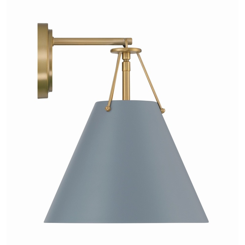 Xavier 1-Light Task Sconce in Vibrant Gold & Blue