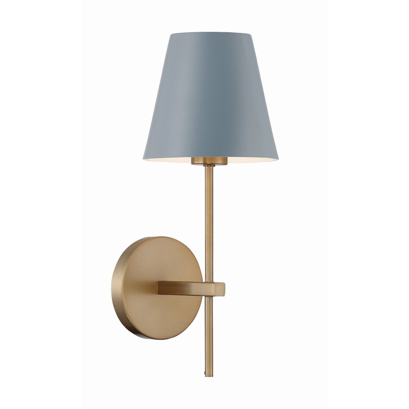 Xavier 1-Light Wall Sconce in Vibrant Gold & Blue
