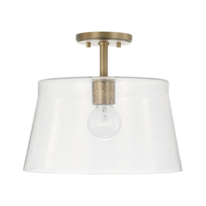 Baker 1-Light Pendant in Aged Brass