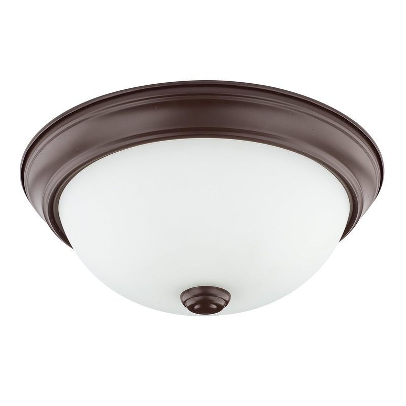 Bates 2-Light Flush Mount in Bronze