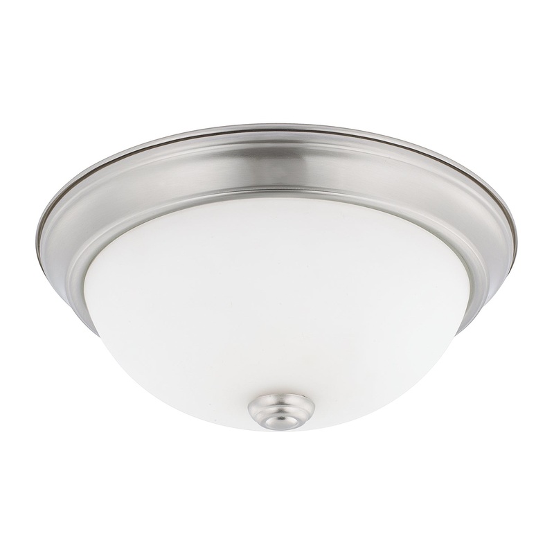 Bates 2-Light Flush Mount in Brushed Nickel