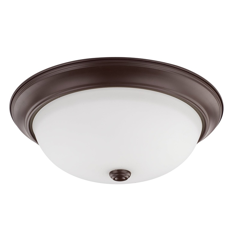 Bates 3-Light Flush Mount in Bronze
