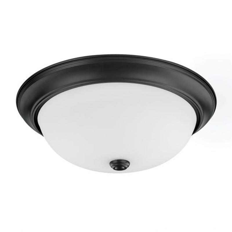 Bates 3-Light Flush Mount in Matte Black