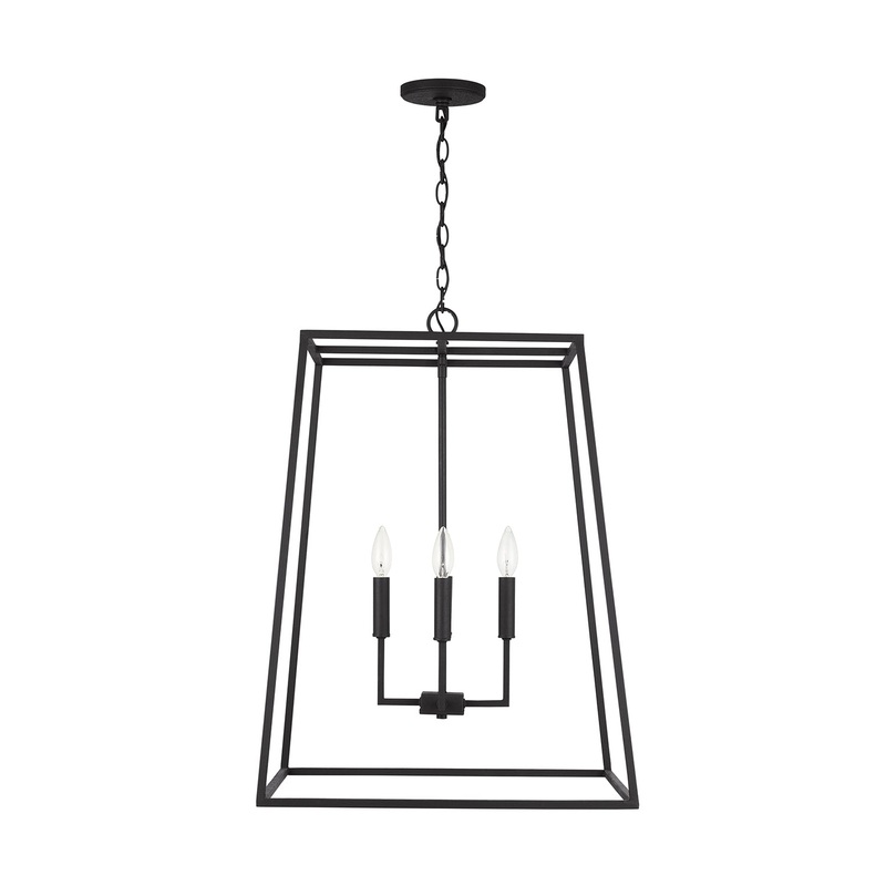 Clint 4-Light Pendant in Black Iron