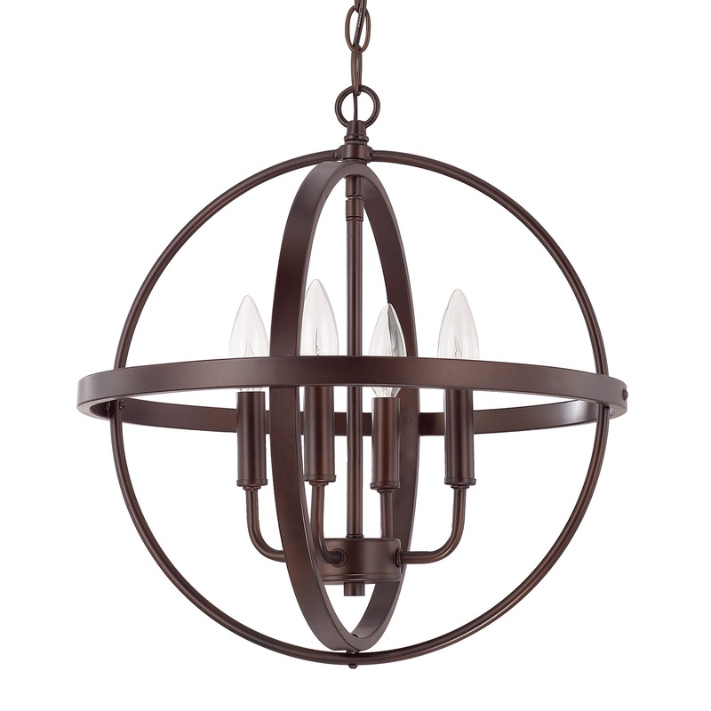 Hartwell 4-Light Pendant in Bronze