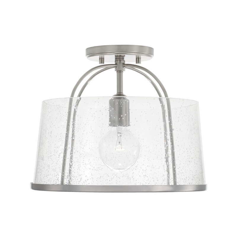 Madison 1-Light Semi-Flush Mount in Brushed Nickel