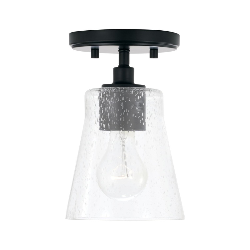 Baker 1-Light Pendant in Matte Black