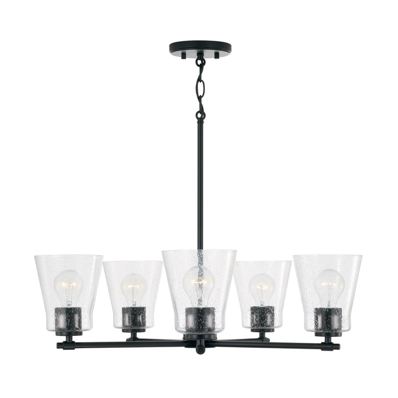 Baker 5-Light Chandelier in Matte Black