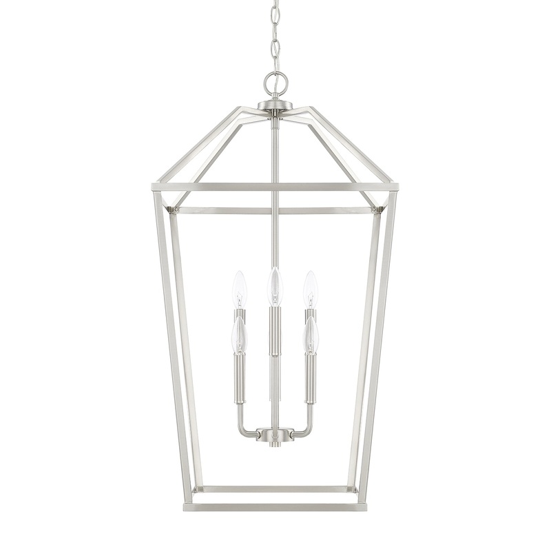 Birch 6-Light Foyer Pendant in Brushed Nickel
