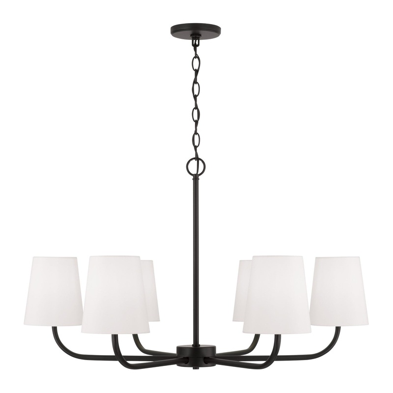 Brody 6-Light Chandelier in Matte Black