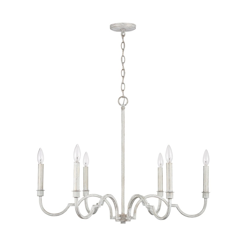 Demi 6-Light Chandelier in Winter White