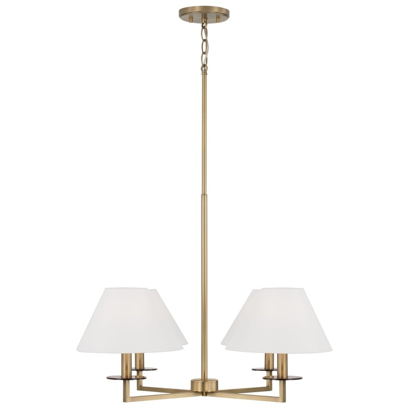 Gilda 4-Light Chandelier in Aged Brass