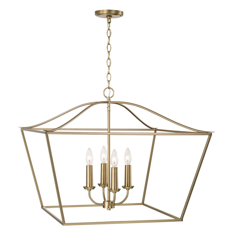 Grady 4-Light Pendant in Matte Brass