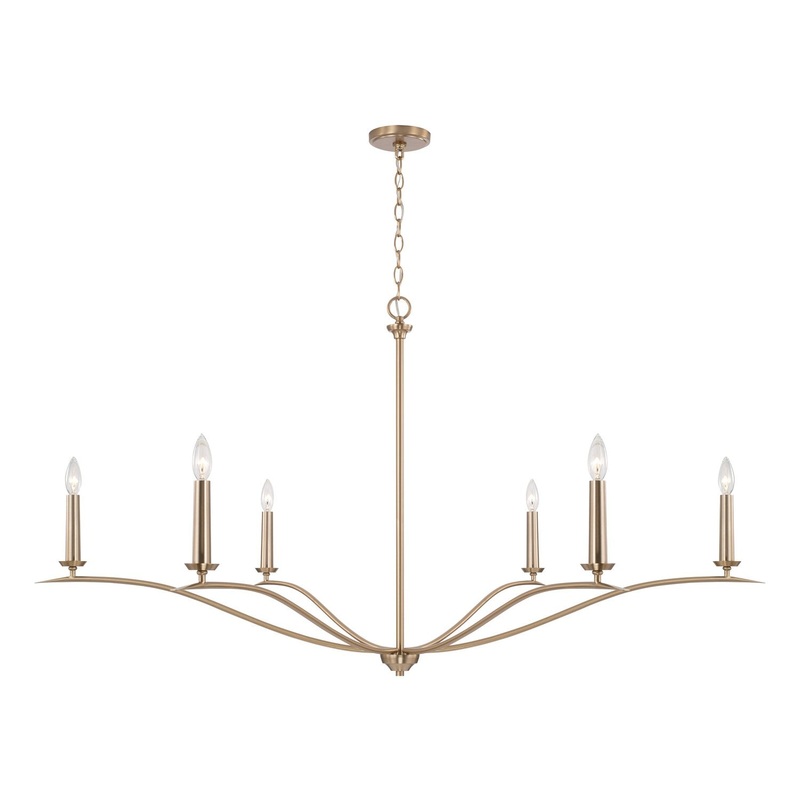 Grady 6-Light Chandelier in Matte Brass