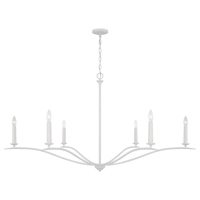 Grady 6-Light Chandelier in Textured White