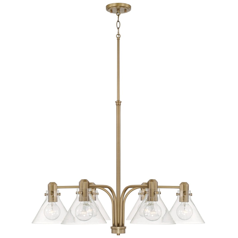 Greer 6-Light Chandelier in Aged Brass