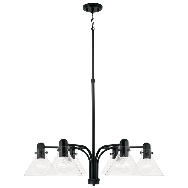 Greer 6-Light Chandelier in Matte Black