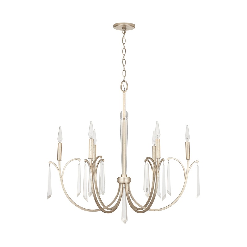 Gwyneth 6-Light Chandelier in Winter Gold