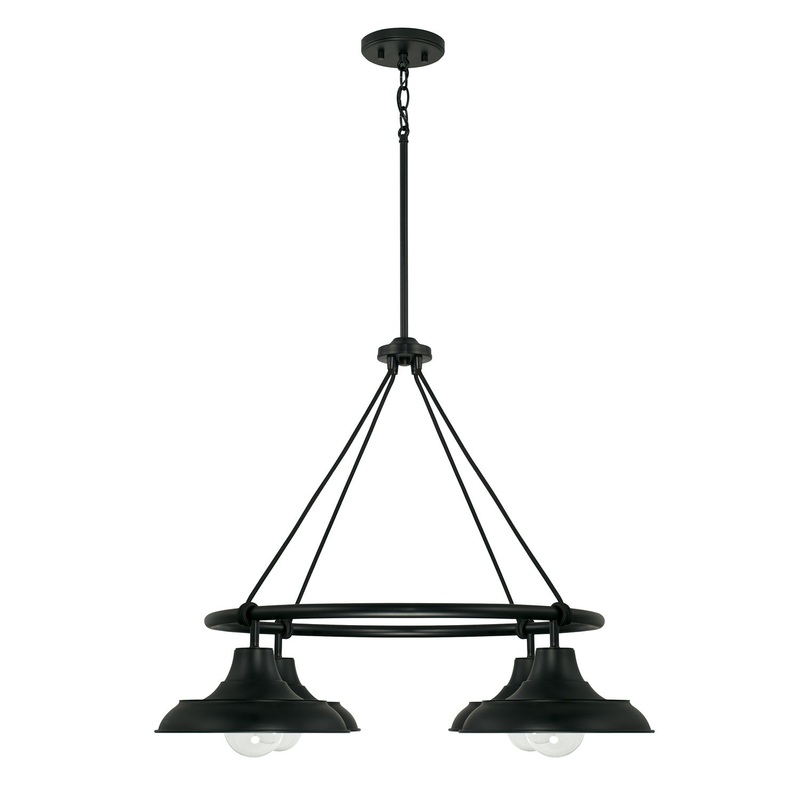 Jones 4-Light Chandelier in Matte Black