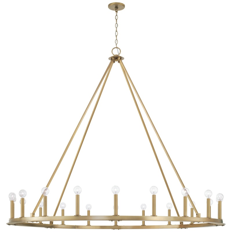 Pearson 20-Light Chandelier in Aged Brass